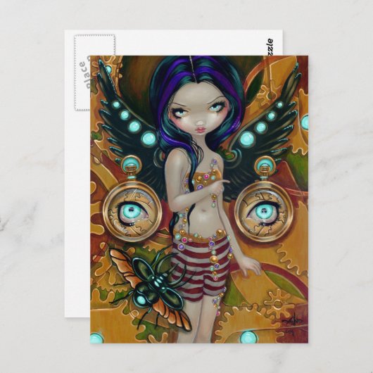 Postkarte "Mechanischer Engel III" (Vorne/Hinten)