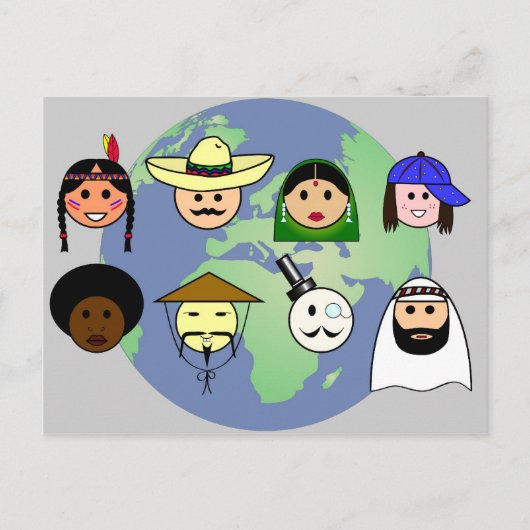 Postkarte "Menschen weltweit" (Vorderseite)