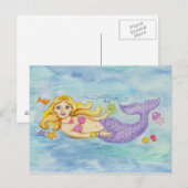Postkarte Mermaid (Vorne/Hinten)