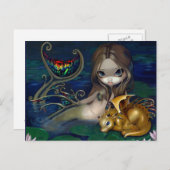 Postkarte "Mermaid mit einem Goldenen Drachen" (Vorne/Hinten)