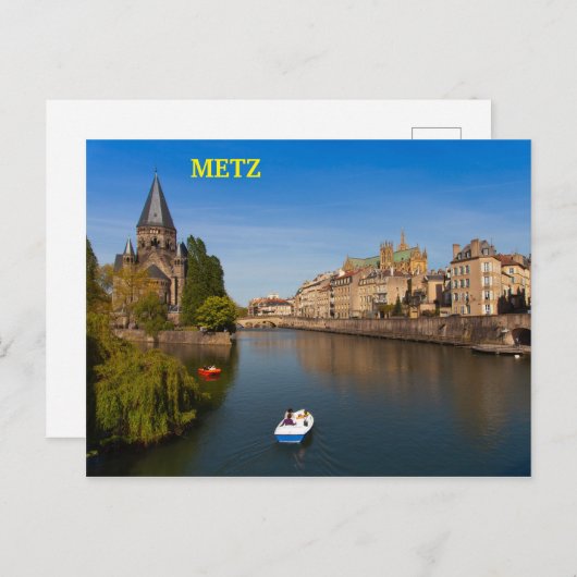 Postkarte Metz, Frankreich (Vorne/Hinten)