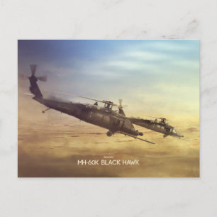 Postkarte MH-60K Schwarzer Hawk