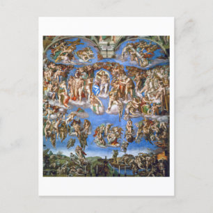 POSTKARTE : MICHELANGELO : DAS JÜNGSTE GERICHT