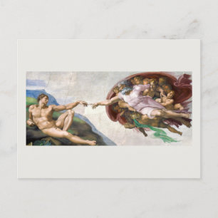 POSTKARTE: MICHELANGELO: DIE SCHAFFUNG VON ADAM POSTKARTE