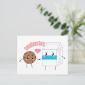 Postkarte Milch und Cookie (Stehend Vorderseite)