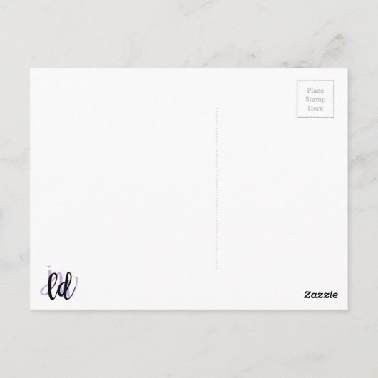 Postkarte Milch und Cookie (Rückseite)