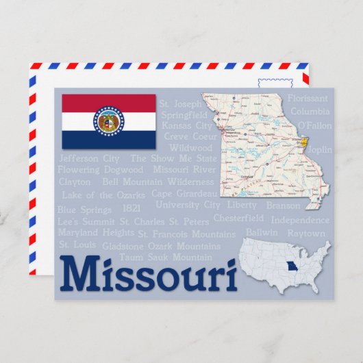 Postkarte "Missouri" (Vorne/Hinten)