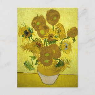Postkarte mit 15 Sonnenblumen von Van Gogh