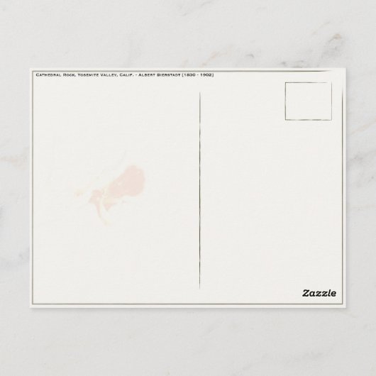 Postkarte mit Albert Bierstadt Malerei (Rückseite)