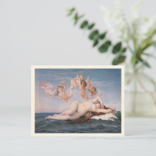 Postkarte mit Alexandre Cabanel Malerei (Stehend Vorderseite)