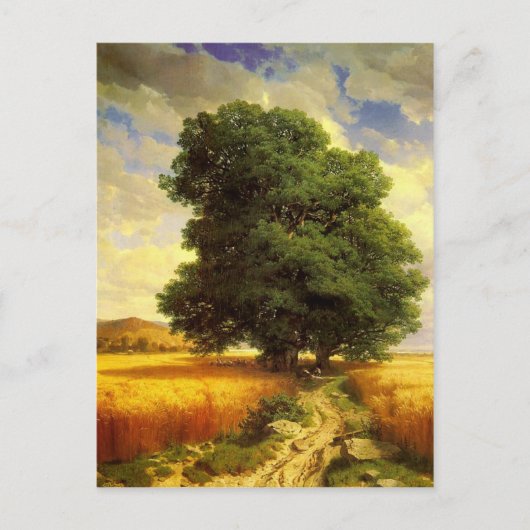 Postkarte mit Alexandre Calame Malerei (Vorderseite)