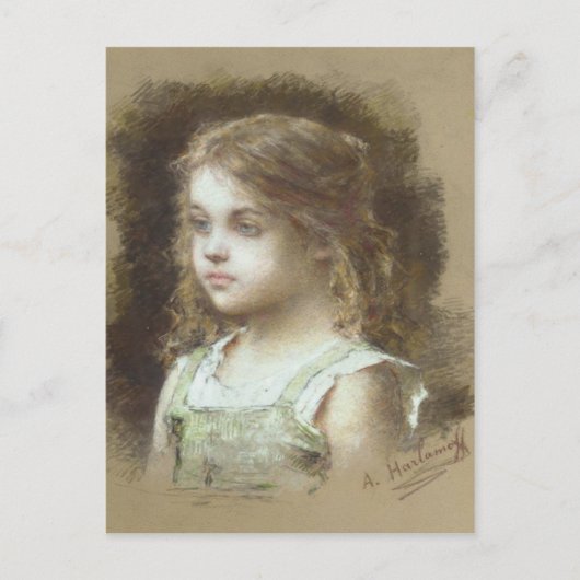 Postkarte mit Alexei Alexeiwitsch Harlamoff Gemäld (Vorderseite)