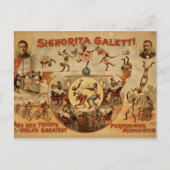 Postkarte mit altem Circus-Poster (Vorderseite)