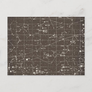 Postkarte mit altem Sternbilddiagramm