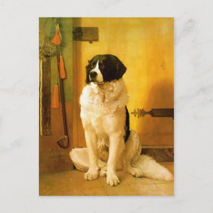 Postkarte mit alter Hunde-Malerei von 1852