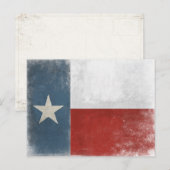 Postkarte mit altmodischer Texas-Flagge (Vorne/Hinten)