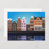 Postkarte mit Amsterdam (Vorne/Hinten)