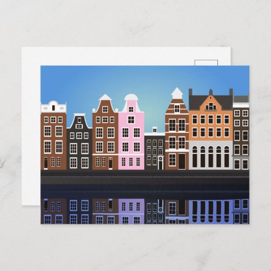 Postkarte mit Amsterdam (Vorne/Hinten)