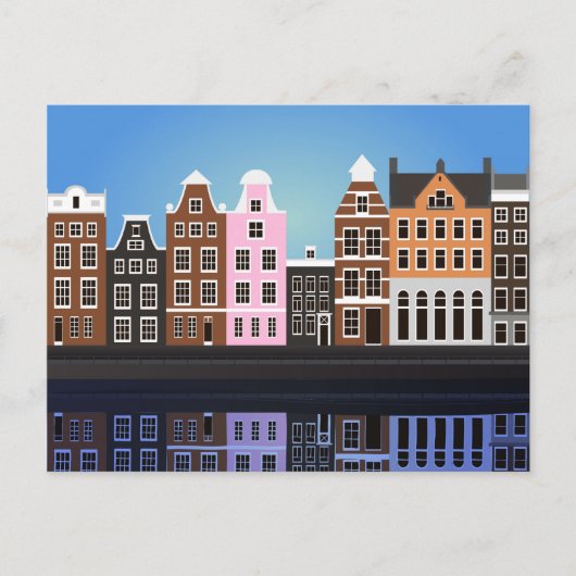 Postkarte mit Amsterdam (Vorderseite)