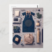 Postkarte mit ästhetischer Küchenflache (Vorne/Hinten)