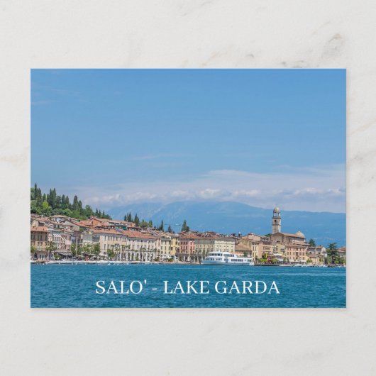 Postkarte mit Aussicht auf den Gardasee (Vorderseite)