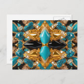 Postkarte mit Bahamas-Farbdesign (Vorne/Hinten)