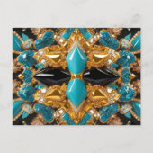 Postkarte mit Bahamas-Farbdesign (Vorderseite)