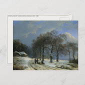 Postkarte mit Barend Cornelis Koekkoek Malerei (Vorne/Hinten)