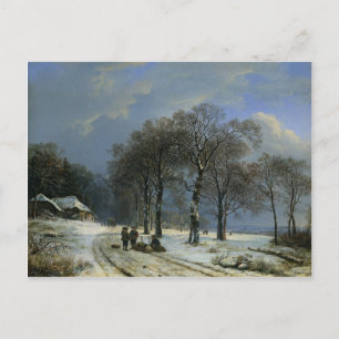 Postkarte mit Barend Cornelis Koekkoek Malerei