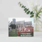 Postkarte mit Basset Hound Besuch Cemetar (Stehend Vorderseite)