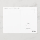 Postkarte mit benutzerdefinierbarem Stadtnamen aqu (Rückseite)