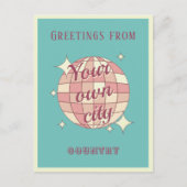 Postkarte mit benutzerdefinierbarem Stadtnamen aqu (Vorderseite)