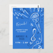 Postkarte mit benutzerdefinierter Text-Musik Mikro (Vorne/Hinten)