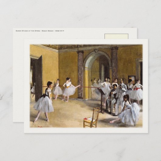 Postkarte mit berühmter Ballet Malerei (Vorne/Hinten)