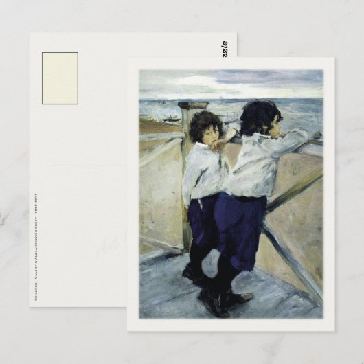 Postkarte mit berühmter Malerei (Vorne/Hinten)