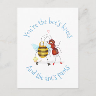 Postkarte mit Bienensache und Ameisenhose