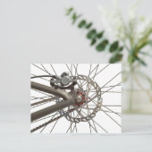 Postkarte mit Bike Wheel Hub (Stehend Vorderseite)