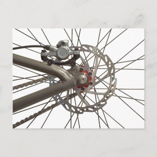 Postkarte mit Bike Wheel Hub (Vorderseite)