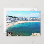 Postkarte mit Blanes-Stadt (Vorne/Hinten)