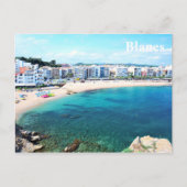 Postkarte mit Blanes-Stadt (Vorderseite)