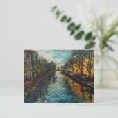 Postkarte mit Blick auf Amsterdam (Stehend Vorderseite)