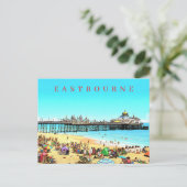 Postkarte mit Blick auf den Pier in Eastbourne (Stehend Vorderseite)