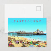 Postkarte mit Blick auf den Pier in Eastbourne (Vorne/Hinten)