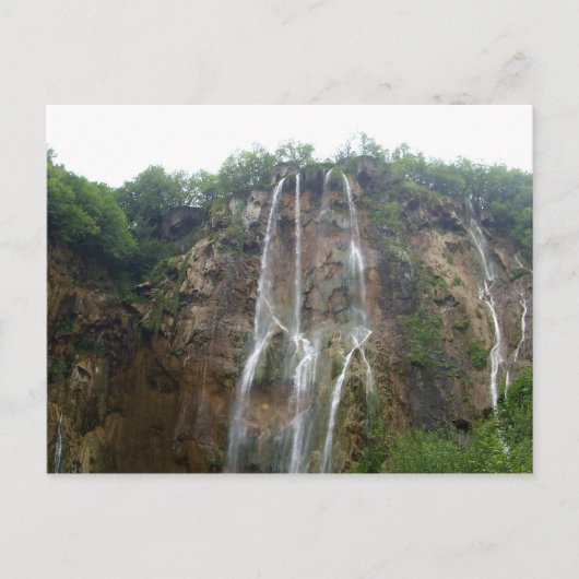 Postkarte mit Blick auf Wasserfall (Vorderseite)
