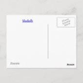 Postkarte mit bluebell-Blume (Rückseite)