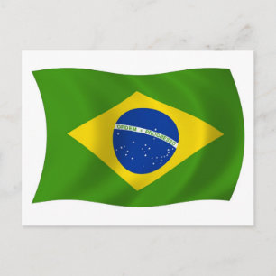 Postkarte mit brasilianischer Flagge