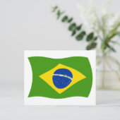 Postkarte mit brasilianischer Flagge (Stehend Vorderseite)