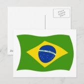Postkarte mit brasilianischer Flagge (Vorne/Hinten)