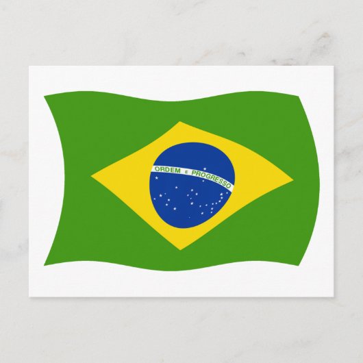 Postkarte mit brasilianischer Flagge (Vorderseite)
