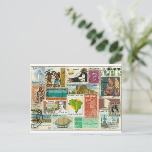 Postkarte mit Briefmarke (Stehend Vorderseite)